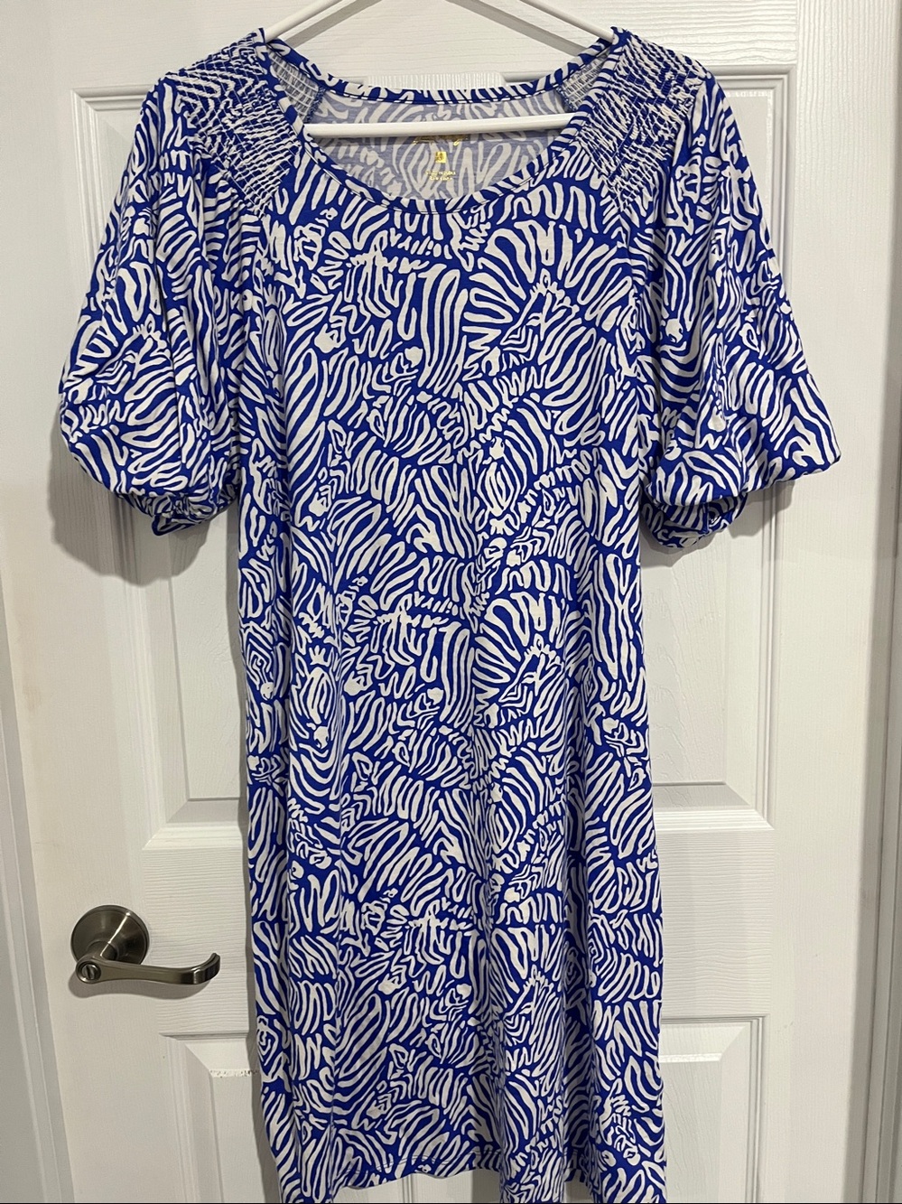 Lilly Pulitzer Blue and White Printed Maxi Dress - NWOT - Never Worn - Size L